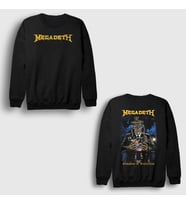 Presmono Unisex Siyah Symphony Of Destruction Megadeth Sırt Baskılı Sweatshirt 517990tt