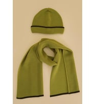 Chuba Çocuk Selanik Örgü Atkı Bere Takımı 7-9 & 10-12 Yaş Olive CHKIDS106