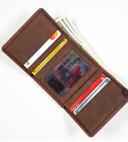 Realuxist Kahverengi Crazy Deri Cüzdan (d829-02)