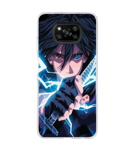 Poco X3 PRO / X3 NFC Uyumlu Naruto Sasuke Tasarımlı Şeffaf Telefon Kılıfı
