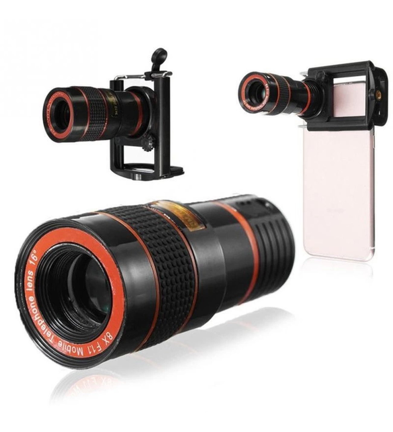 pilelistore 8X18 Zoom Teleskop Telefon Kamera Lensi Mini El Dürbünü