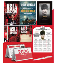 Asla Vazgeçme - Ayraç - Kartpostal - Poster - Müjdat Gezenle Kürek Çekmek -  2026 Ajanda Komutan - Kalpaklı Ahşap Duvar Takvimi - Masa Takvimi