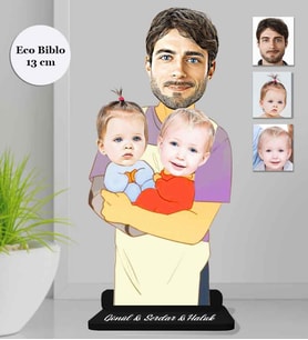 Kişiye Özel Aile Ahşap Eco Biblo -13