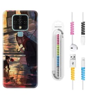 Tecno Camon 16 18P Pova 3 Pova Neo Kılıf Kablo Koruma Spiral Silikon Kız ve Kedi 1762