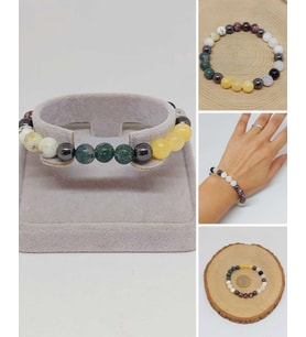 Yengeç Burcu Doğal Taş 8mm Unisex Bileklik (55744)