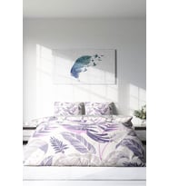 Çift Kişilik ( Lastikli Çarşaflı ) %100 Pamuk Saten Nevresim Takımı GrayPink