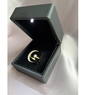 Ay Model Ayarlanabilir 925 Ayar Gümüş Yüzük
