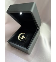 Ay Model Ayarlanabilir 925 Ayar Gümüş Yüzük