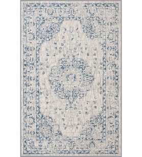 Eliana Home Baskılı, Yıkanabilir Kaymaz Taban Salon Halısı LNA1792 100x150 cm (Mavi)