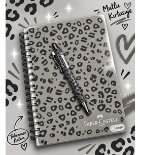 Faber Leo Karton Kapaklı Çizgili Defter 100 Yaprak 17*24 VE TÜKENMEZ KALEM KOMBİN