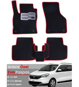 DACİA LODGY 5 KİŞİLİK (2012-2022) Uyumlu EVA Paspas Tam Set–Araca Özel,Su Geçirmez,Kolay Montaj