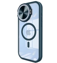Newface Apple iPhone 15 Pro Max Kılıf Teleskop Lens Magsafe Silikon Kapak - Lacivert