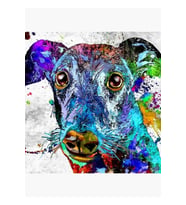Greyhound Grunge Tablo Ahşap Poster Dekoratif