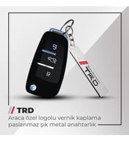 Trd Uyumlu 3D Metal Paslanmaz Metal Araç Otomotiv Anahtarlığı