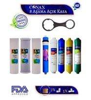 Conax Tüm Açık Kasalar Için Filtre Seti (ORJİNAL YENİ SERİ) 8 Aşamalı,80 GPD Membran