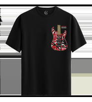 Frankenstrat %100 Pamuklu Erkek Siyah Tişört - Premium Quality (Siyah - Beyaz)