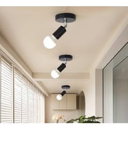 RİOLİGHT MODERN KROM MAFSAL HAREKETLİ BAŞLIK 1XE27 DUYLU SİYAH METAL SPOT AVİZE 1ADET FİYATIDIR