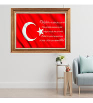 Altın Varaklı Çerçeveli Paspartulu  Tablo fty1021 (Gold)
