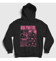 Presmono Unisex Siyah Kawaii Müzik Babymetal Kapüşonlu Sweatshirt 527440tt