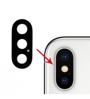 Apple iPhone X İle Uyumlu Kamera Camı (Siyah)