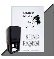 Kişiye Özel Kızgın Ördek 2 Tarihli Otomatik Kitap Kaşesi (Siyah)