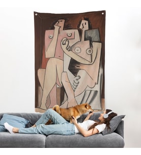 Pablo Picasso - Adam ve Kadın Soyut Duvar Örtüsü - Homme et Femme-7329