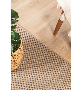 Sisaluna 4442 Bej Jüt Tabanlı Modern Dokuma Kilim Sisal Hasır Halı