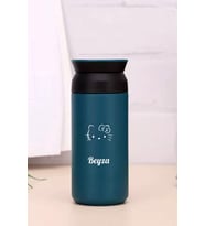 Kişiye Özel 500 ML Paslanmaz Çelik Hello Kitty Baskılı Termos  8 Saat Isı Koruma  Kahve ve Çay Termosu (Mavi)
