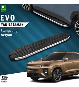 S-Dizayn Ssangyong Actyon Evo Krom Yan Basamak 183 Cm 2024 Üzeri A+ Kalite