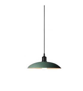 Rsylight Retro Metal Dekoratif  Mat Su Yeşili Rustik Tekli Sarkıt Avize Çap 35 cm