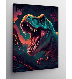 Kanvas Tablo Korkutucu Dinozor