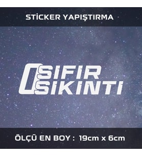 sıfır sıkıntı beyaz etiket sticker - 2 adet çıkartma araba motosiklet kask atv tablet pc buzdolabı otomobil bilgisayar uyumlu