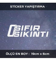sıfır sıkıntı beyaz etiket sticker - 2 adet çıkartma araba motosiklet kask atv tablet pc buzdolabı otomobil bilgisayar uyumlu