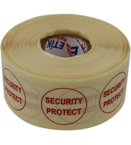 PP Şeffaf Security Protect(Güvenlik Koruma) Etiketi 30mm Çap 1000 Adet