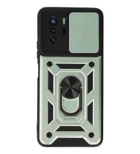 Poco X3 GT Kılıf Pars Lens Yüzüklü Silikon - Yeşil