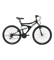 Bisan MTS4300 24 Jant 21 Vites Amortisörlü Dağ Bisikleti 40cm Siyah - Yeşil (Siyah-Yeşil)