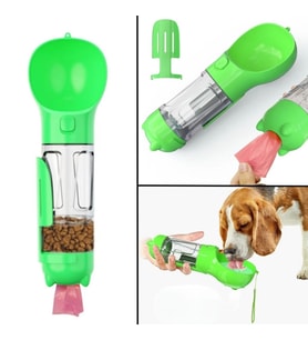 Taşınabilir Hazneli Mama Kaplı ,Kaka Poşetli Kedi,Köpek Suluğu-300ml GO-53-vice 02921