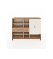 Hyperion Dolap 10 Raflı 2 Çekmeceli 2 Kapaklı 220x44x163 Çam-Aytaşı/Çam