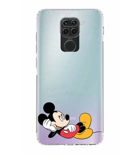 Xiaomi Redmi Note 9  Kamera Korumalı Kapak Mickey Mouse Tasarımlı Şeffaf  Kılıf