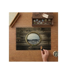 Gemideki Pencere Tasarımı 240 parça Ahşap Puzzle Ahşap Kutuda MP00432