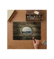 Gemideki Pencere Tasarımı 240 parça Ahşap Puzzle Ahşap Kutuda MP00432