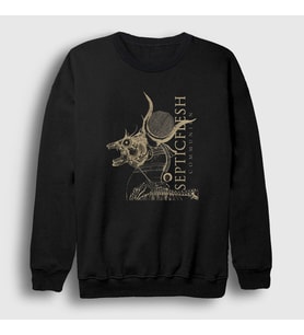Presmono Unisex Siyah Communion Septicflesh Sweatshirt 172513tt