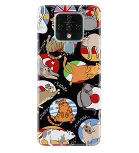 Tecno Camon 16 18P Pova Pova 3 Pova Neo Kılıf Desemli Silikon Miyavlamalar 1793