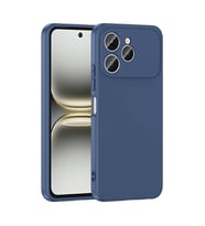 Tecno Spark 40 Kılıf Lansman Tasarım İç Yüzeyi Kadife Silikon (Lacivert)