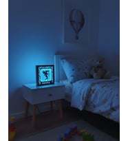 Işıltılı Düşler  Kişiye Özel Peri Temalı Işıklı Pano LED Dekoratif Gece Lambası Mavi