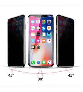 iPhone XS Max Rika Premium Hayalet Temperli Cam Ekran Koruyucu (Siyah)