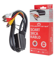 SCART 3 RCA KABLO 1.2 METRE 7 MM SİYAH * SCART TOS KABLO KUTULU (4767) - MCT4566-6980