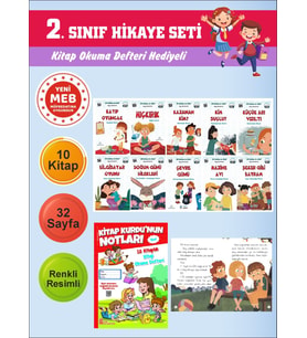 2.Sınıflar İçin Okumayı Sevdiren 10 lu Hikaye Seti 3 (Kitap Okuma Defteri Hediyeli)