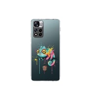 Xiaomi Redmi Note 11 Pro Plus 5G ile Uyumlu Splash Bukalemun Tasarımlı Şeffaf Silikon Kılıf