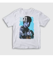 Presmono Unisex Çocuk Beyaz Victory Film Rocky T-Shirt 250582tt
